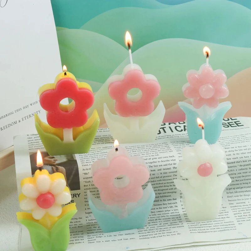 Candle Making Party - Flower Aromatherapy Candle Silicone Mold Candle