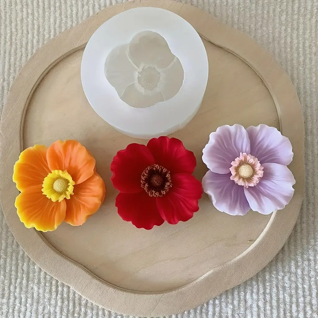 Candle Making Party - Flower Silicone Candle Mold, Can Be