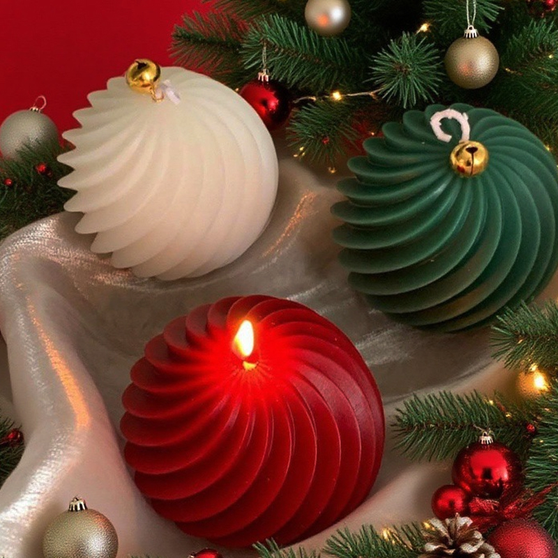 Spiral stripe Ball Silicone Ca - Candle Making Party ulasan dan harga