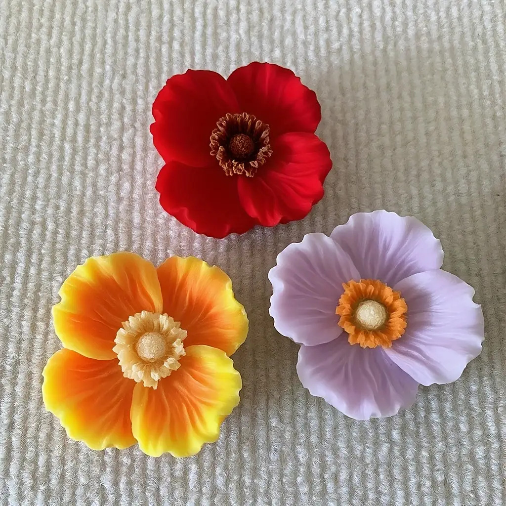 Flower Silicone Candle Mold, C - Candle Making Party ulasan dan harga