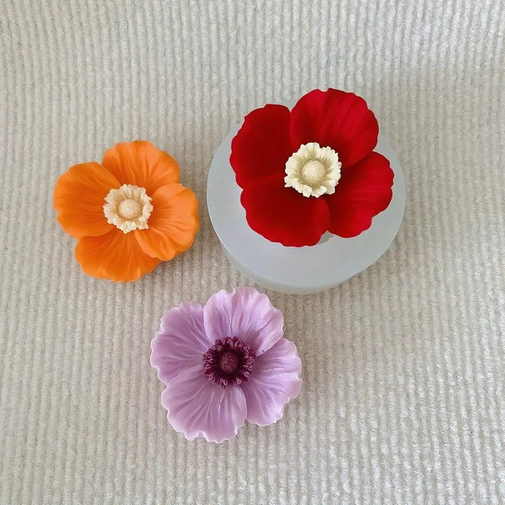 Flower Silicone Candle Mold, C - Candle Making Party ulasan dan harga