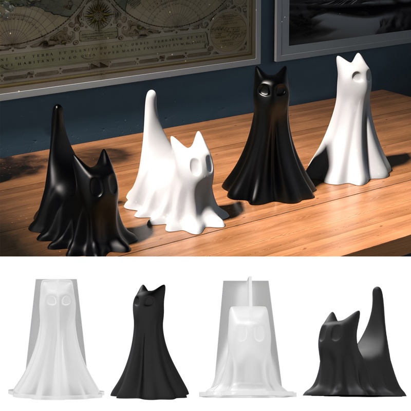 Ghost Cat Halloween Desktop Or - Candle Making Classes ulasan dan harga