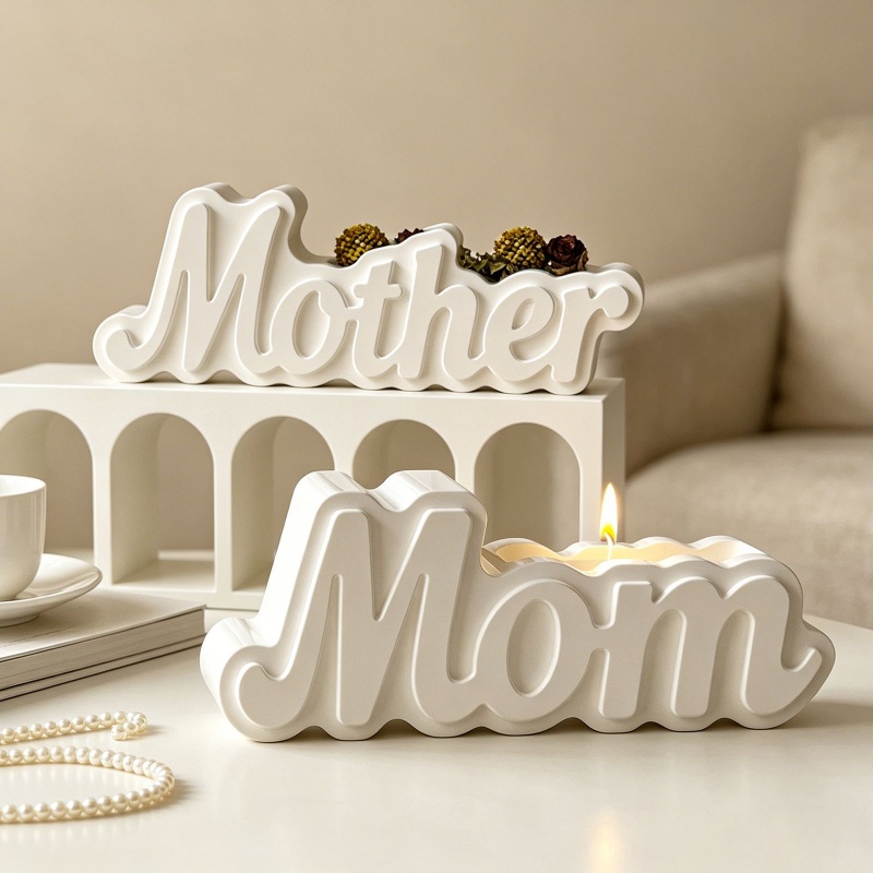 Letter Shape Vase Plaster Sili - Candle Making Diy ulasan dan harga