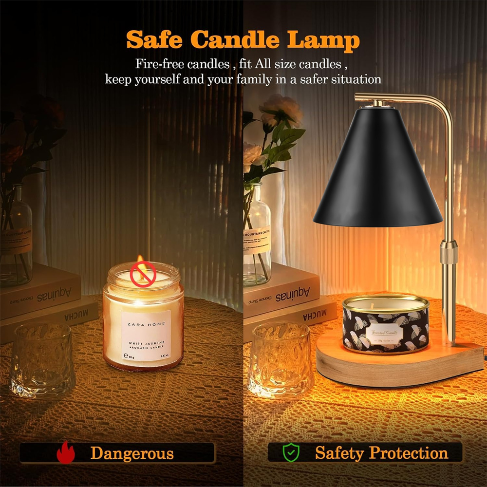 Black Candle Warmer Lamp with  - Candle Making Wax Melter ulasan dan harga