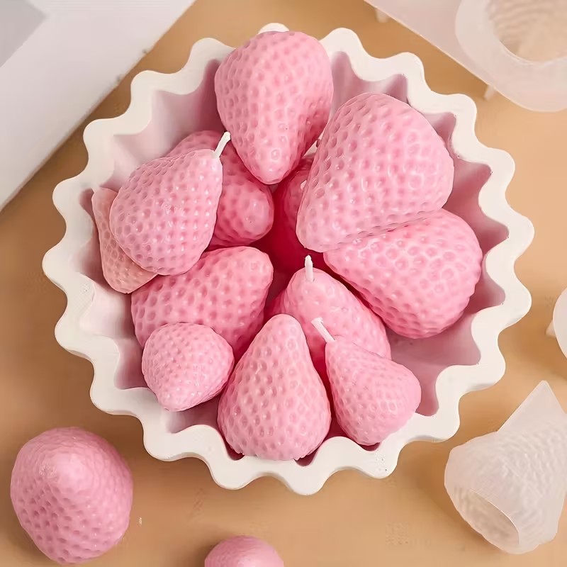 Strawberry Silicone Candle Mol - Candle Making Classes ulasan dan harga
