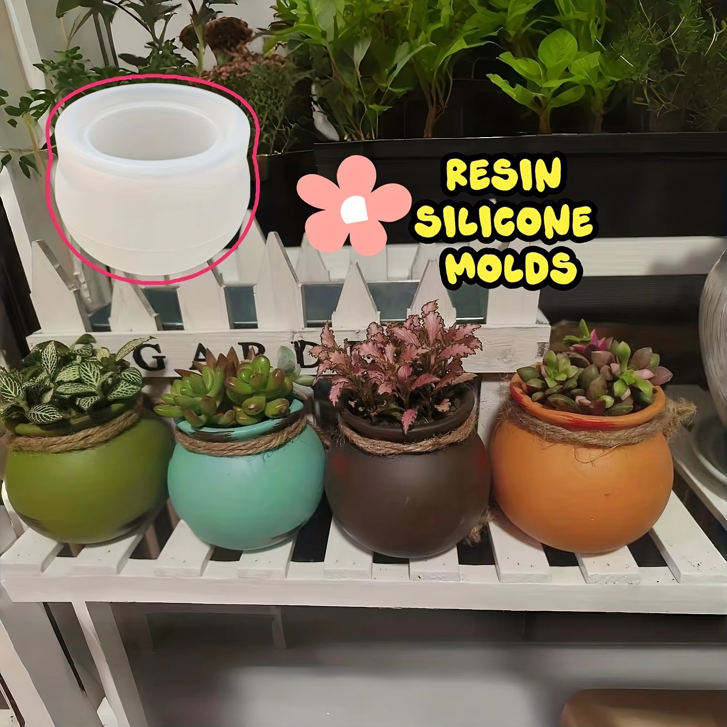 Silicone Flower Pot Molds, Res - Candle Making Diy ulasan dan harga