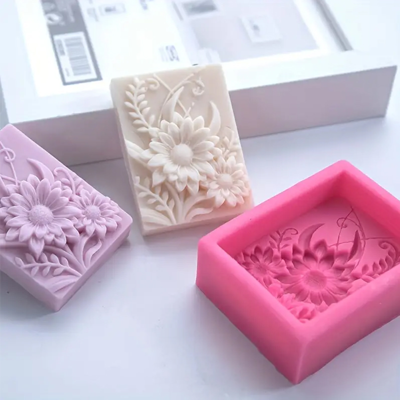 3D Flower Square Soap Silicone - Candle Making Classes ulasan dan harga