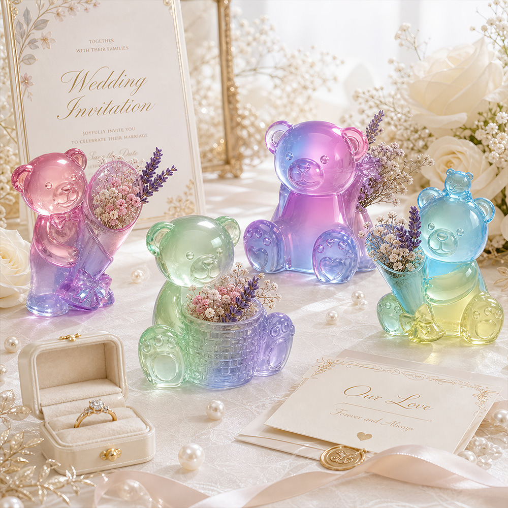 3D Flower Hugging Bear Candle  - Candle Making Diy ulasan dan harga