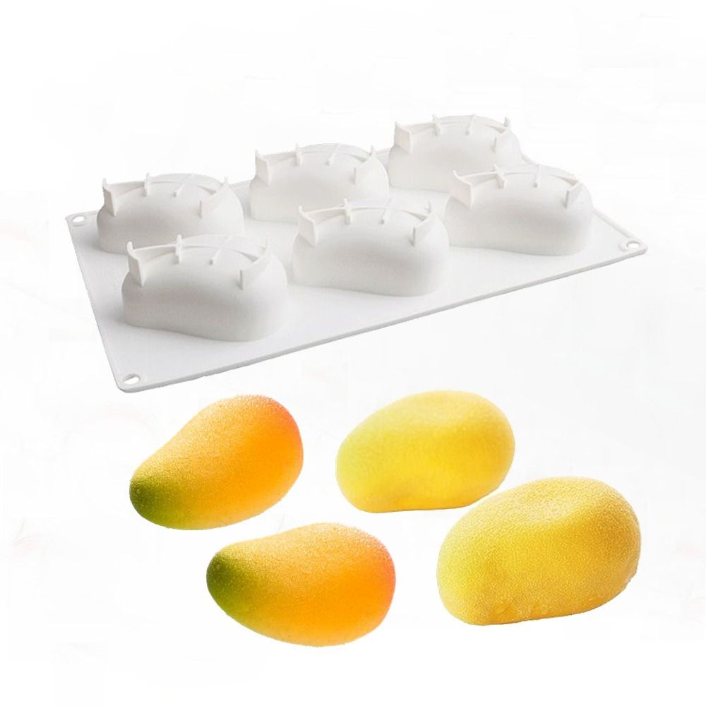 6 Cavity Mango Shaped Cake Mol - Candle Making Classes ulasan dan harga