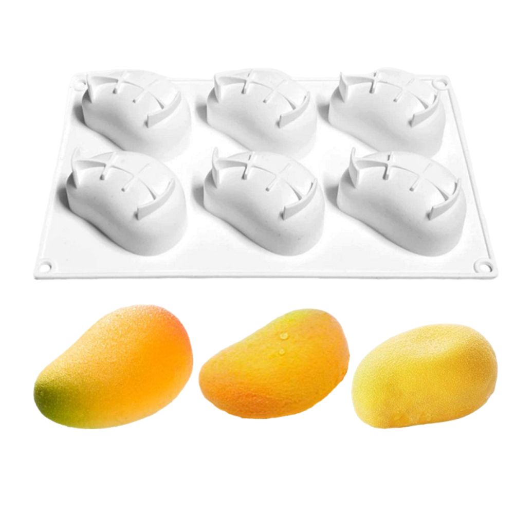 6 Cavity Mango Shaped Cake Mol - Candle Making Classes ulasan dan harga