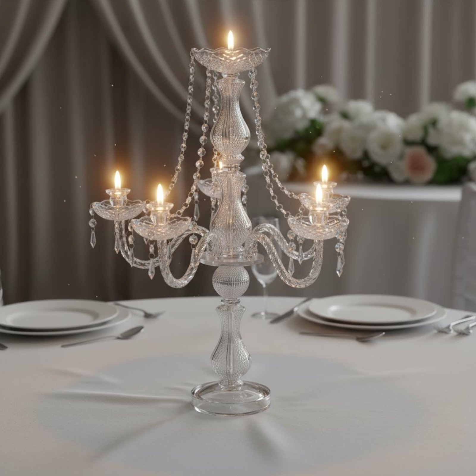 Crystal Candelabra Elegant Wed - Candle Making Diy ulasan dan harga