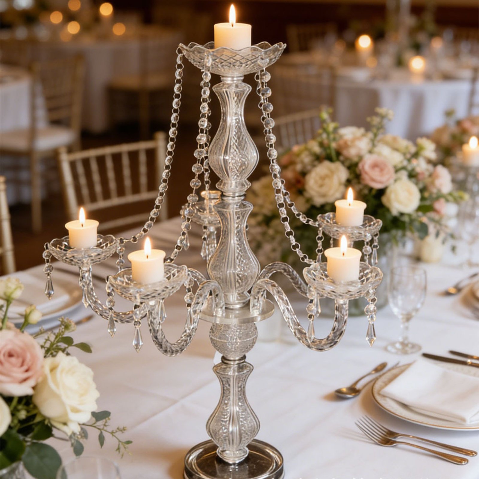 Crystal Candelabra Elegant Wed - Candle Making Diy ulasan dan harga