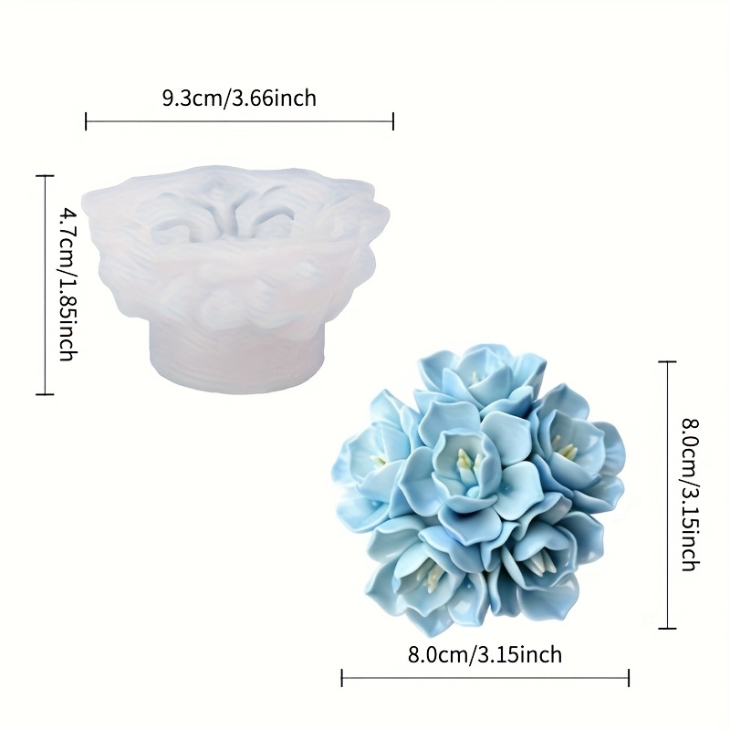 1 Hydrangea Candle Silicone Mo - Candle Making Classes ulasan dan harga
