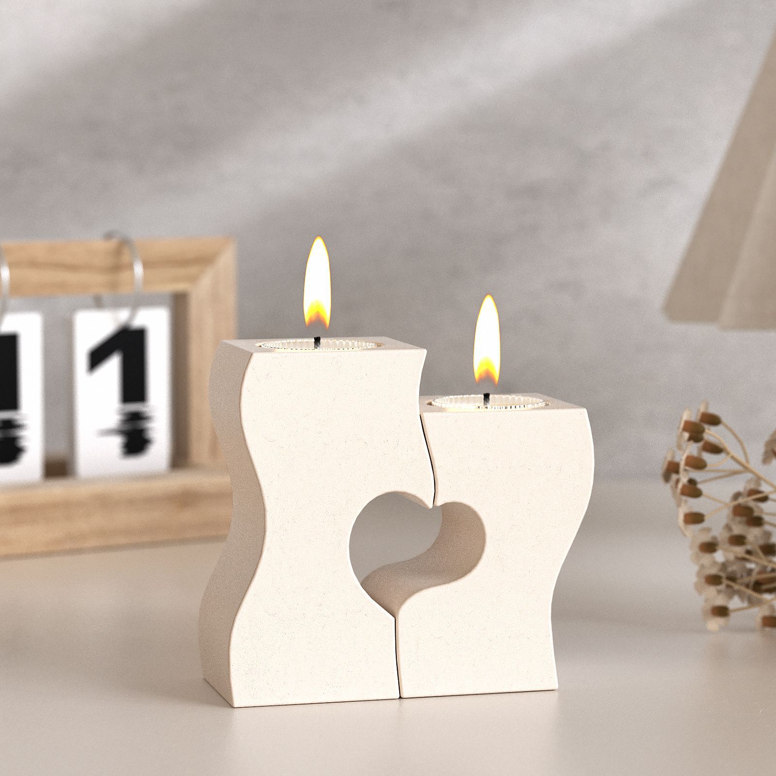 S Heart Candlestick Silicone M - Candle Making Classes ulasan dan harga