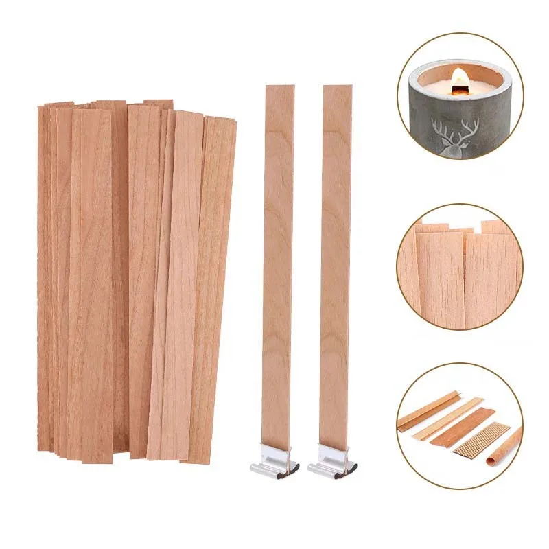 1-5Bags Natural Wood Wicks for - Wood Wick Crackle ulasan dan harga