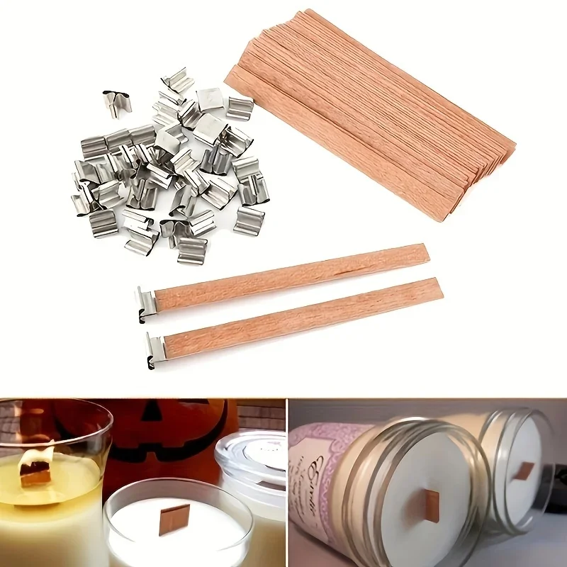 1-5Bags Wooden Candle Wicks wi - Wood Wick Crackle ulasan dan harga