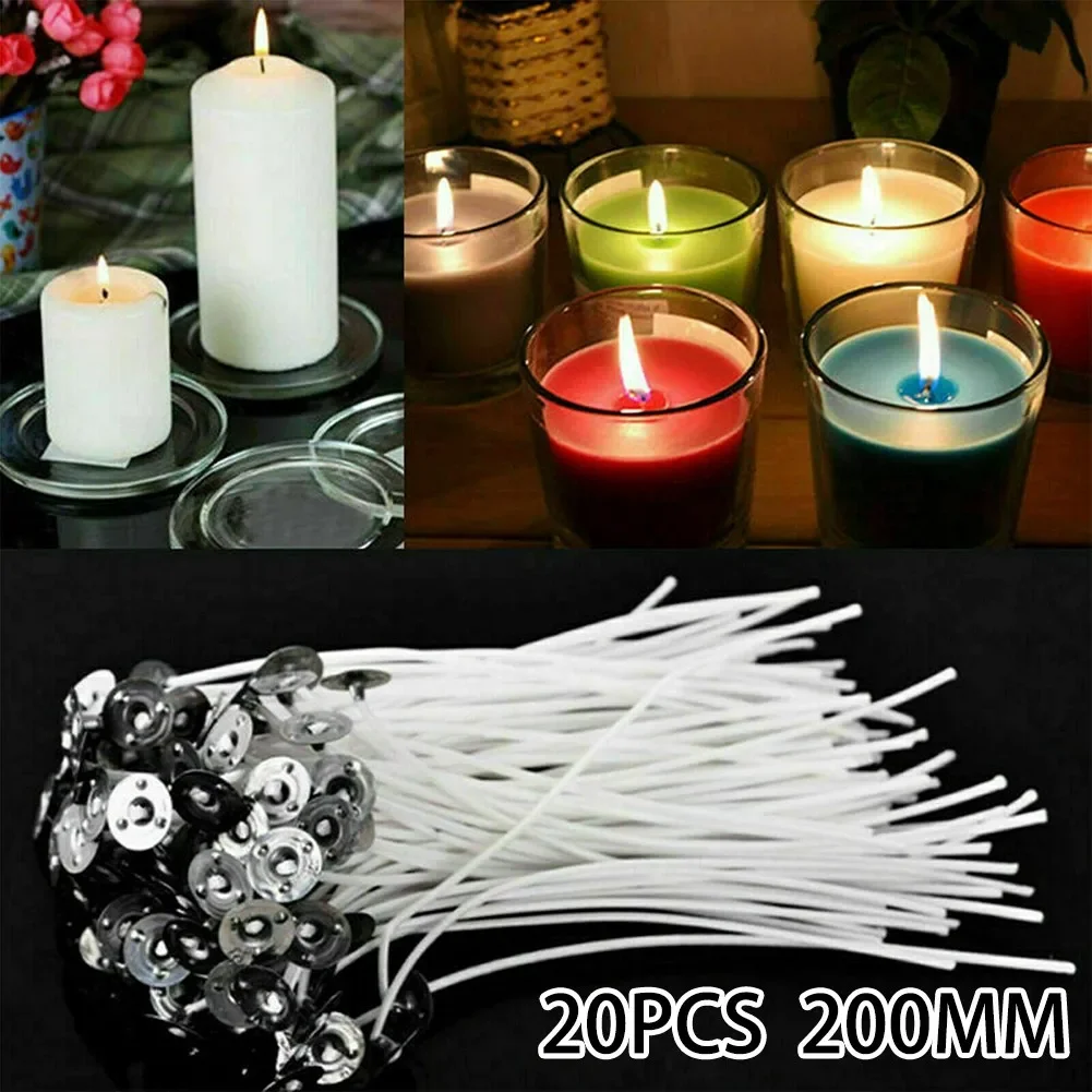 20pcs Smokeless Candle Wicks 2 - Cotton Wick Pre Tabbed ulasan dan harga