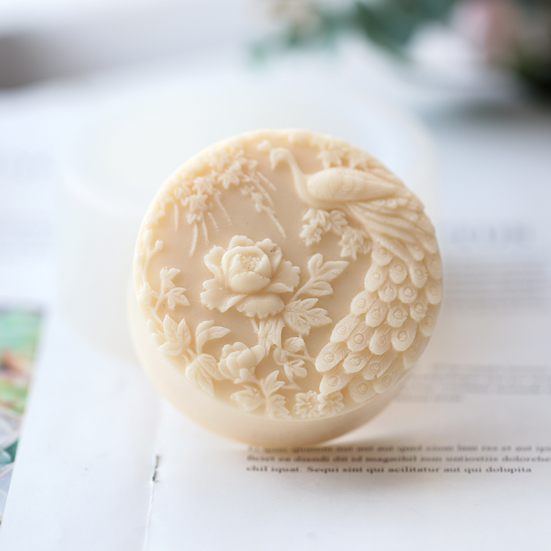 Peacock Flower Pattern Silicon - Candle Making Classes ulasan dan harga