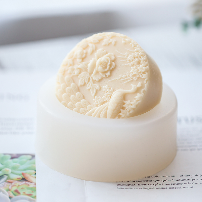 Peacock Flower Pattern Silicon - Candle Making Classes ulasan dan harga